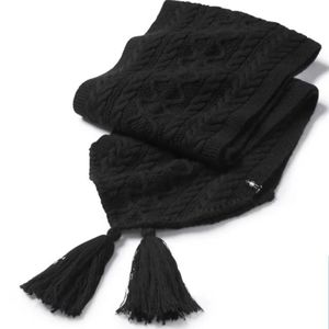 NWT Women's Smartwool Bunny Slope Merino Wool Scarf Black